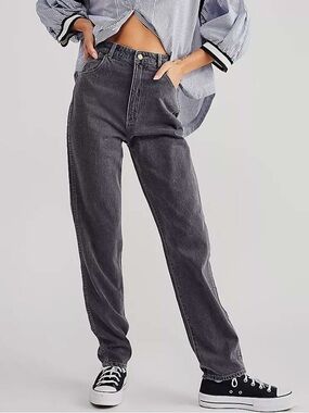 Rolla’s Elle super high rise relaxed jeans 28 comfort smoke tapered denim NWT
